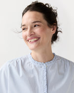 Load image into Gallery viewer, Becca Shirt in Blue Small Graph Check Poplin
