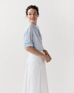 Load image into Gallery viewer, Becca Shirt in Blue Small Graph Check Poplin
