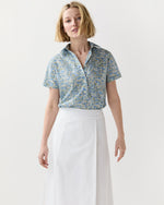 Load image into Gallery viewer, Scout Shirt in Blue/Multi Poppy And Daisy Liberty Fabric
