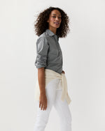 Load image into Gallery viewer, Tomboy Club Popover Shirt in Navy Micro Gingham Poplin
