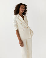 Load image into Gallery viewer, Concetta Jacket in Ivory Stretch Linen Twill
