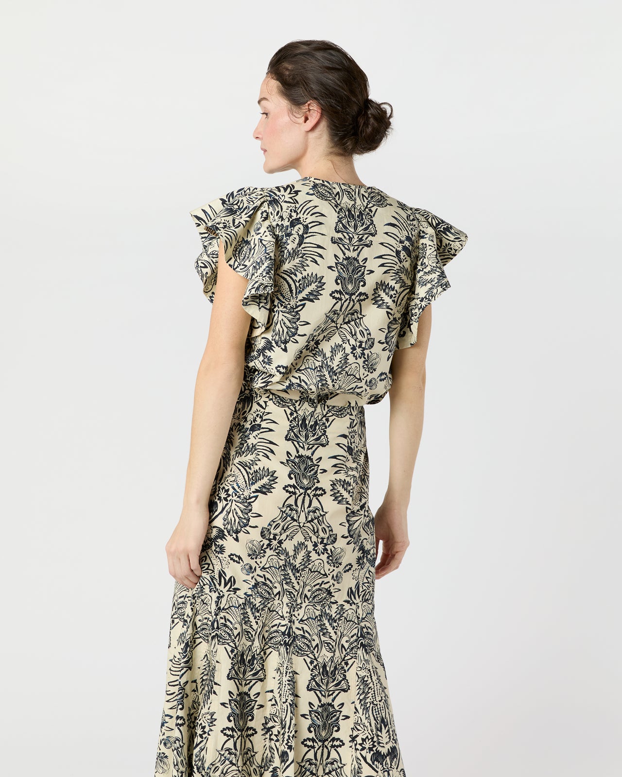 Severine Top in Ivory Floral