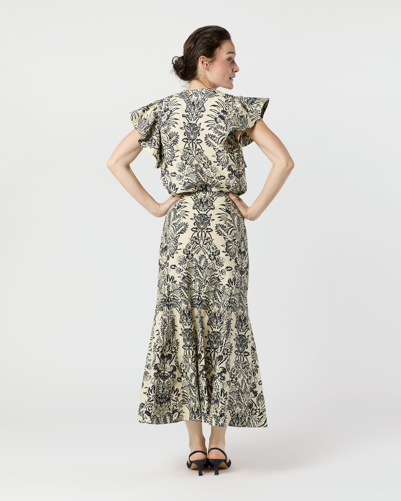 Clarisse Skirt in Ivory Floral