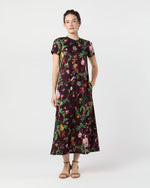 Load image into Gallery viewer, Sporty Swing Dress in Burgundy Zooflora Cotton Jersey
