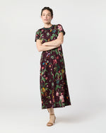 Load image into Gallery viewer, Sporty Swing Dress in Burgundy Zooflora Cotton Jersey
