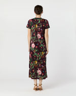 Load image into Gallery viewer, Sporty Swing Dress in Burgundy Zooflora Cotton Jersey
