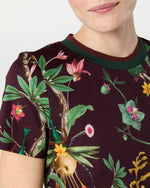Load image into Gallery viewer, Sporty Swing Dress in Burgundy Zooflora Cotton Jersey
