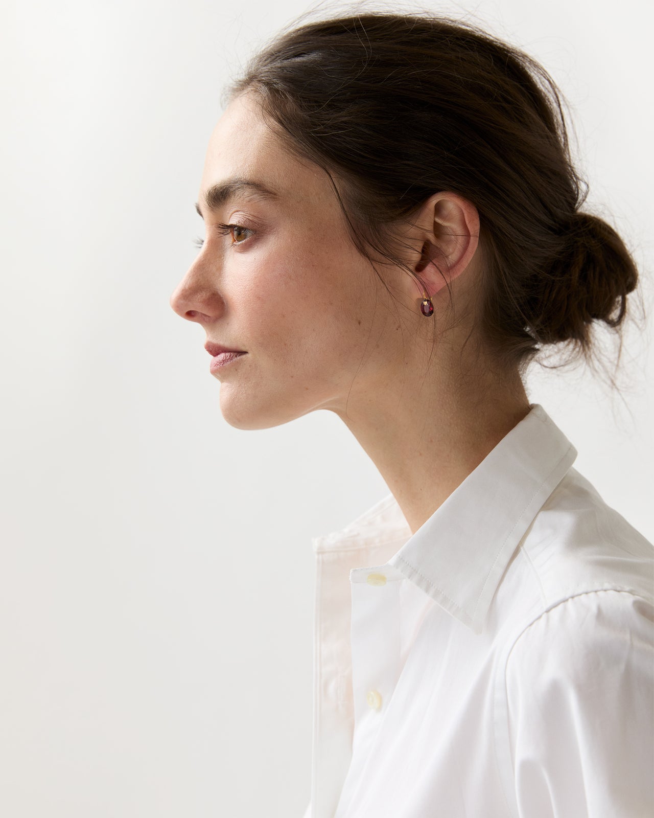 Precious Heart Gem Earrings in Garnet