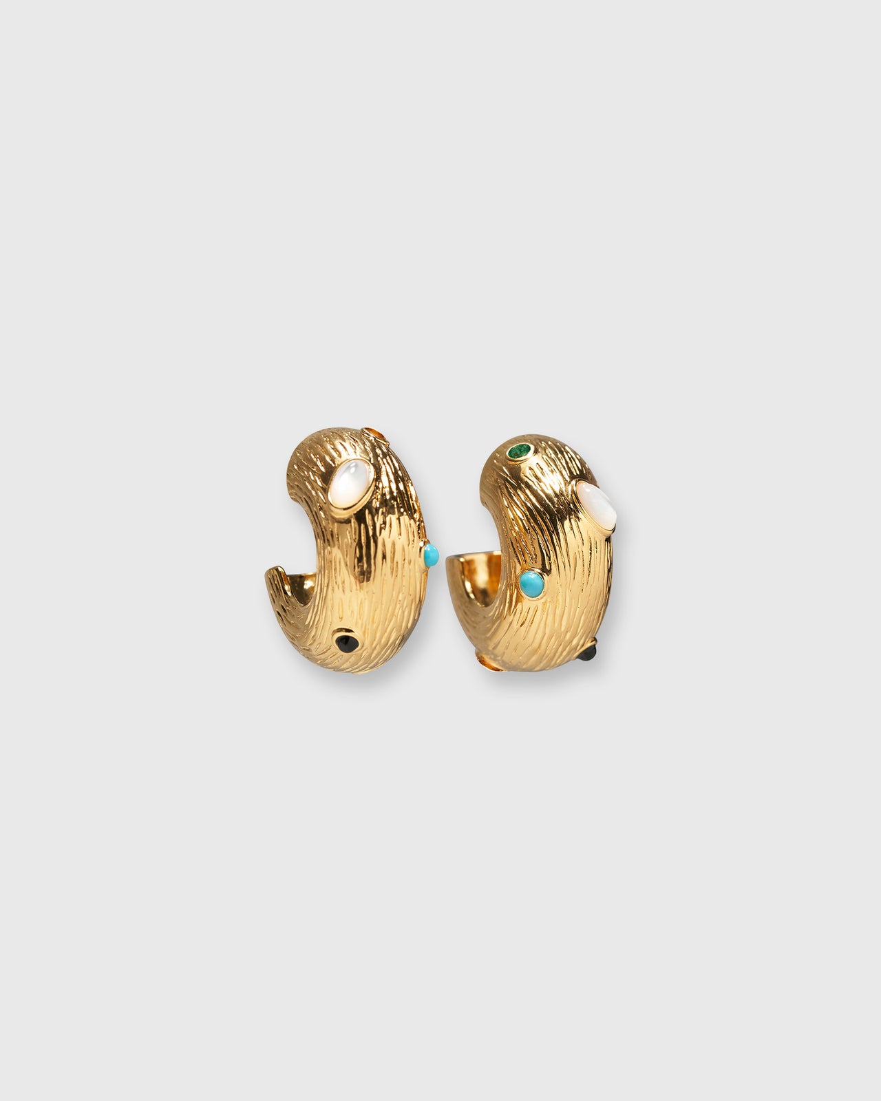 Kahlo Hoop Earrings in Gold