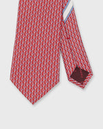 Load image into Gallery viewer, Silk Print Tie in Red Tennis
