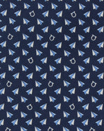 Load image into Gallery viewer, Silk Print Tie in Dark Blue Mail

