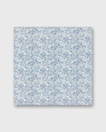 Load image into Gallery viewer, Hand-Rolled Cotton Pocket Square in White/Navy Wild Woodland Liberty Fabric
