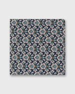 Load image into Gallery viewer, Hand-Rolled Cotton Print Pocket Square in Pacific/Pink/Aegean Macsen Liberty Fabric
