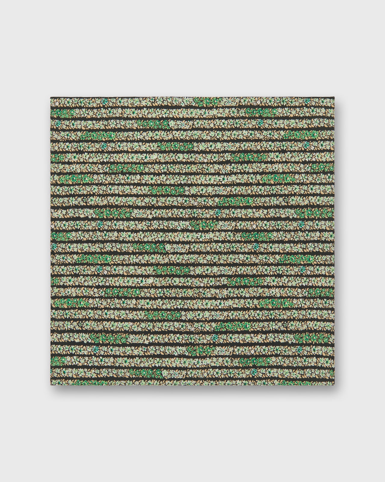 Hand-Rolled Cotton Print Pocket Square in Sun/Multi Bouquet Printed Poplin