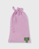 Load image into Gallery viewer, Button-Front Boxer Short in Berry/White Sky Stripe Poplin
