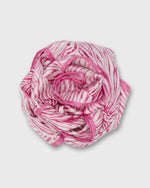 Load image into Gallery viewer, Medium Hand-Rolled Silk Scarf in Pink Stripe and Bow Liberty Fabric Silk Twill
