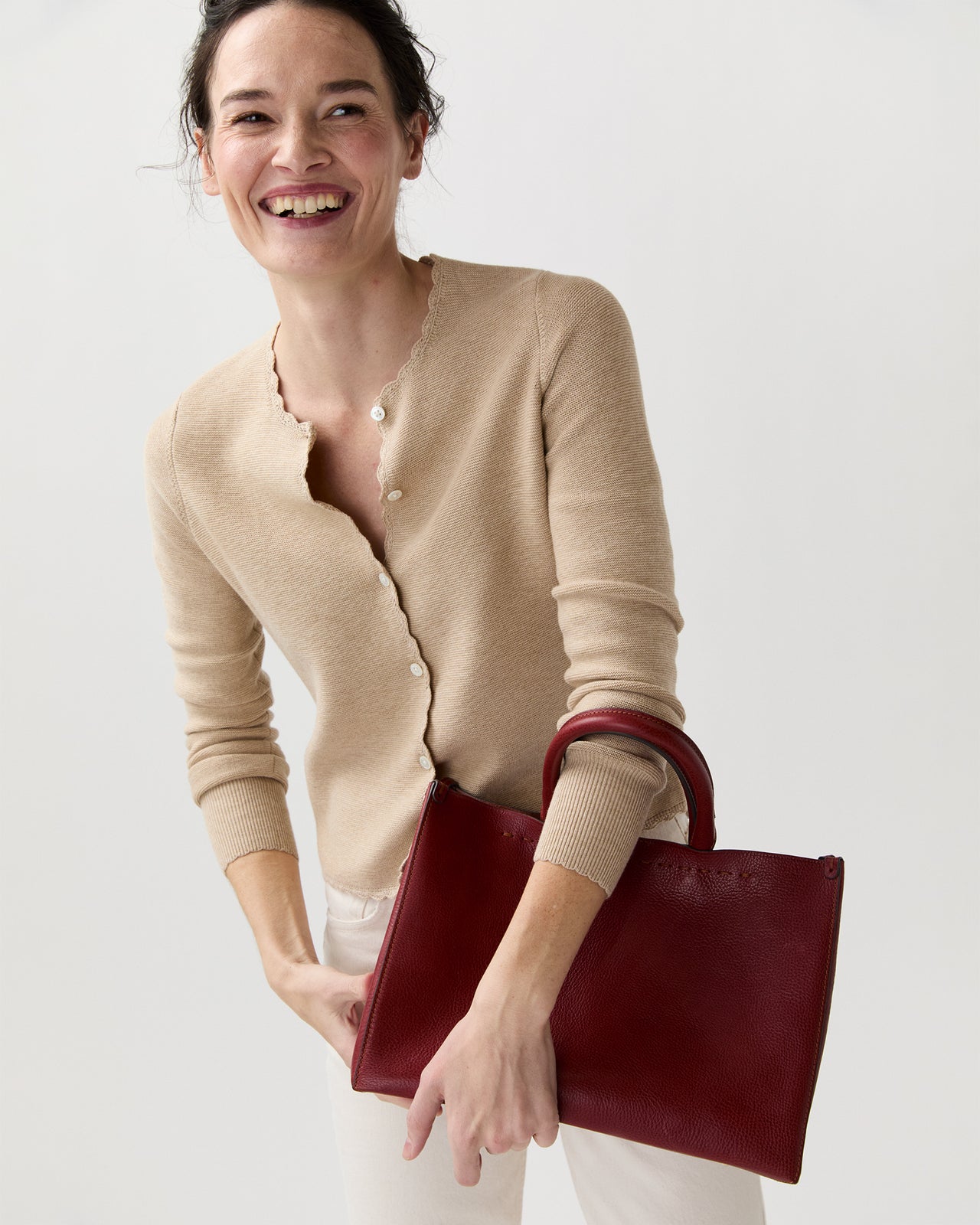 Olivia Handbag in Red Leather