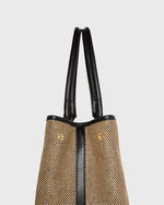 Load image into Gallery viewer, Weekend Tote in Tan/Black Basketweave
