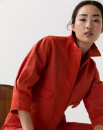 Load image into Gallery viewer, Alixe Jacket in Orange Stretch Canvas

