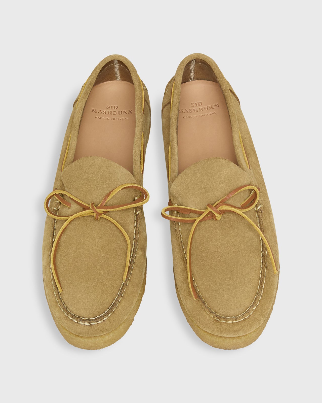 Crepe Sole Camp Moccasin in Desert Suede