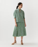 Load image into Gallery viewer, Violetta Top in Grass/Multi Speckled Tweed
