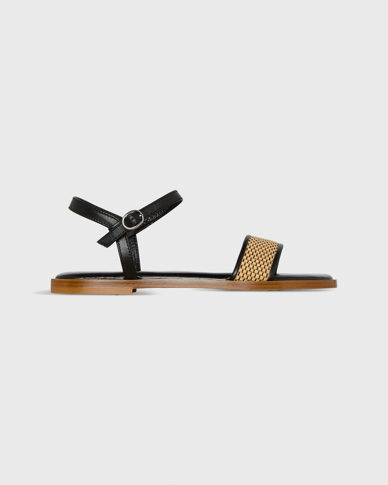 Gina Sandal in Camel Raffia