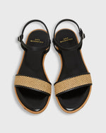 Load image into Gallery viewer, Gina Sandal in Camel Raffia
