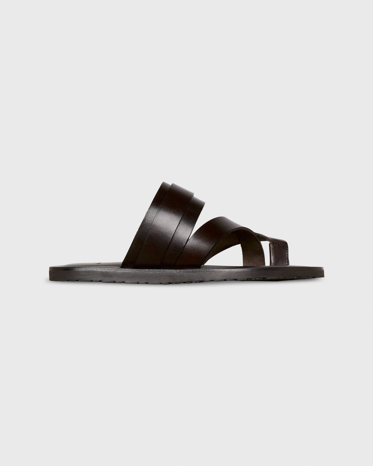 Adele Slide in Chocolate Leather