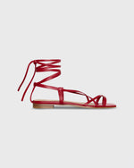 Load image into Gallery viewer, Chloe Tie Sandal in Red Leather

