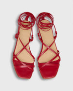 Load image into Gallery viewer, Chloe Tie Sandal in Red Leather
