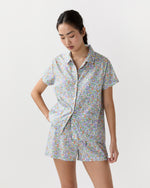 Load image into Gallery viewer, Jasmine Pajama Shorts Set in Purple/Multi Betsy Liberty Fabric
