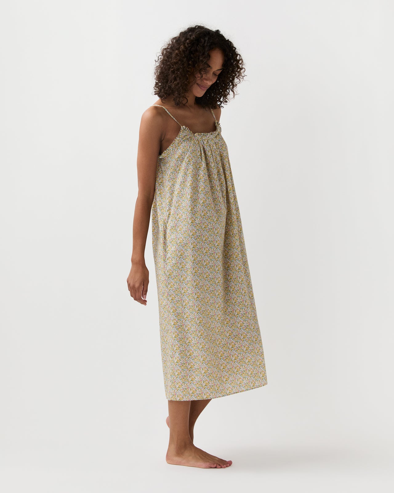 Lena Slip in Yellow/Multi Betsy Ann Liberty Fabric