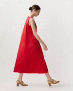 Load image into Gallery viewer, Lea Dress in Red Cotton/Nylon Poplin
