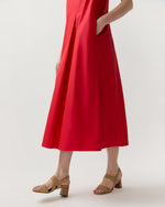 Load image into Gallery viewer, Lea Dress in Red Cotton/Nylon Poplin
