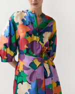 Load image into Gallery viewer, Tessa Dress in Multi Marina's Tea Garden Liberty Fabric Silk Twill
