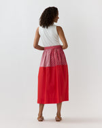 Load image into Gallery viewer, Nan Skirt in Red/Multi Mixed Printed Poplin

