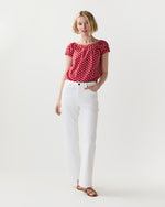 Load image into Gallery viewer, Bridget Top in Red Provençal Rustic Poplin
