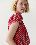 Load image into Gallery viewer, Bridget Top in Red Provençal Rustic Poplin

