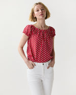 Load image into Gallery viewer, Bridget Top in Red Provençal Rustic Poplin
