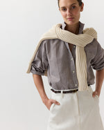 Load image into Gallery viewer, Weekender Shirt in Chocolate Graph Check Cotolino
