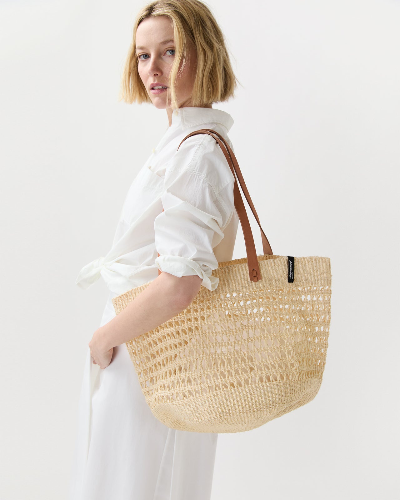 Kiondo Shopper Basket in Natural Open Weave
