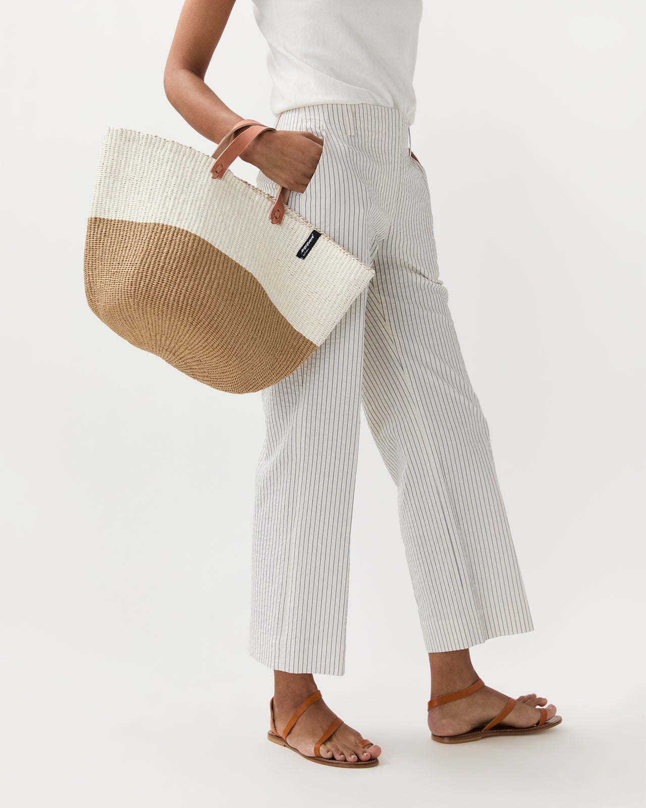 Kiondo Market Basket in Duo Brown