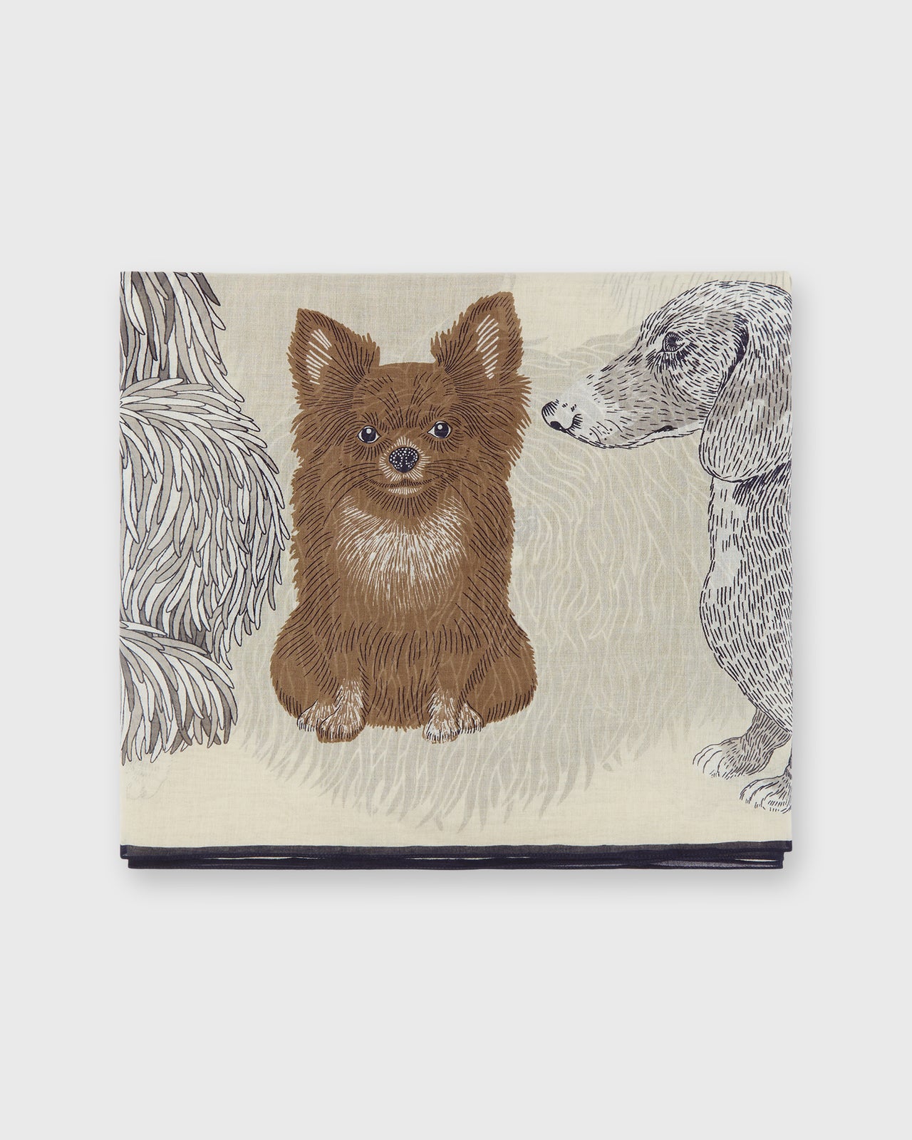 Toutou Scarf in White Cotton
