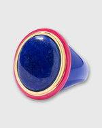 Load image into Gallery viewer, Tabarin Ring in Lapis Lazuli/Pink Bakelite

