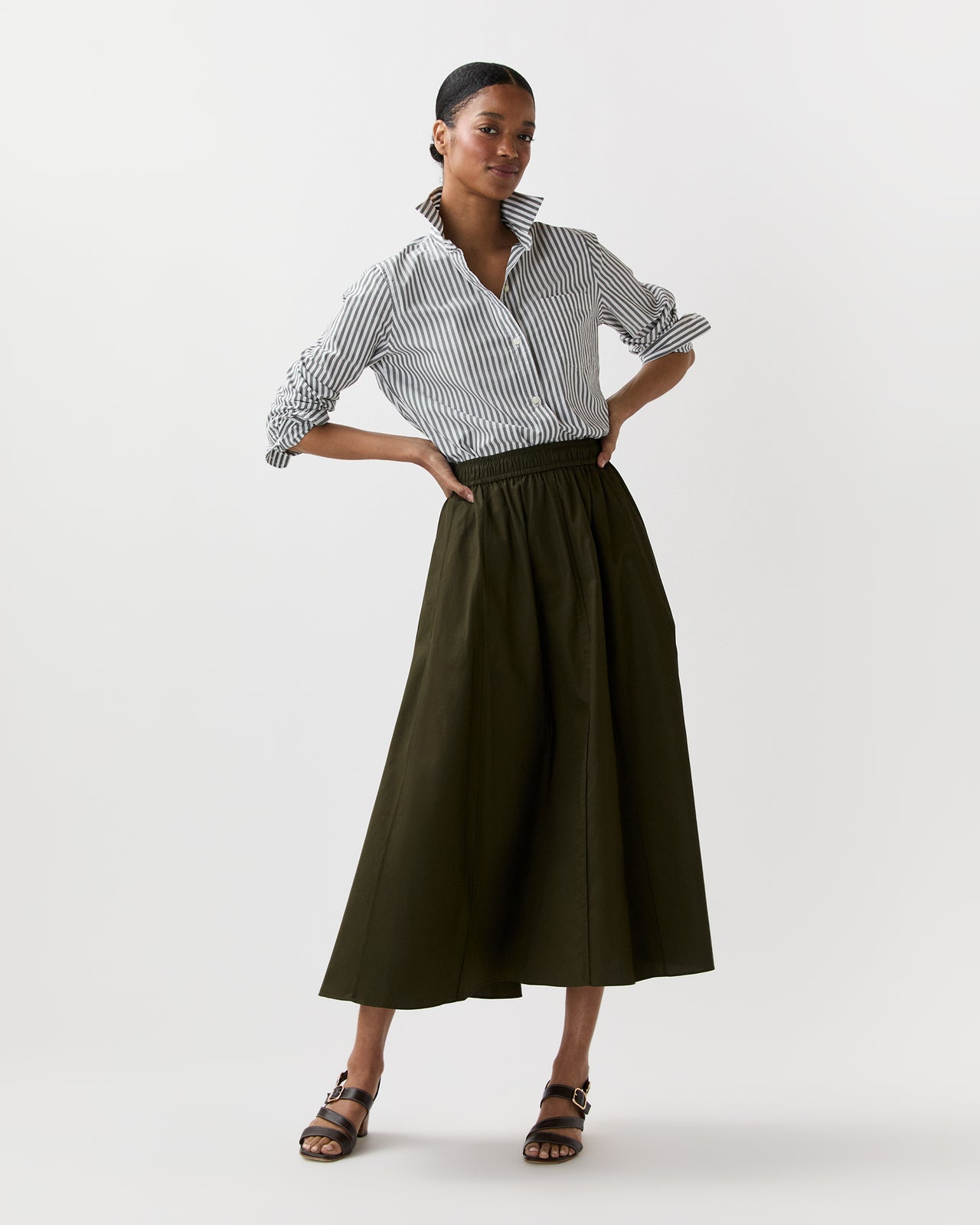 Manar Skirt in Palm Leaf