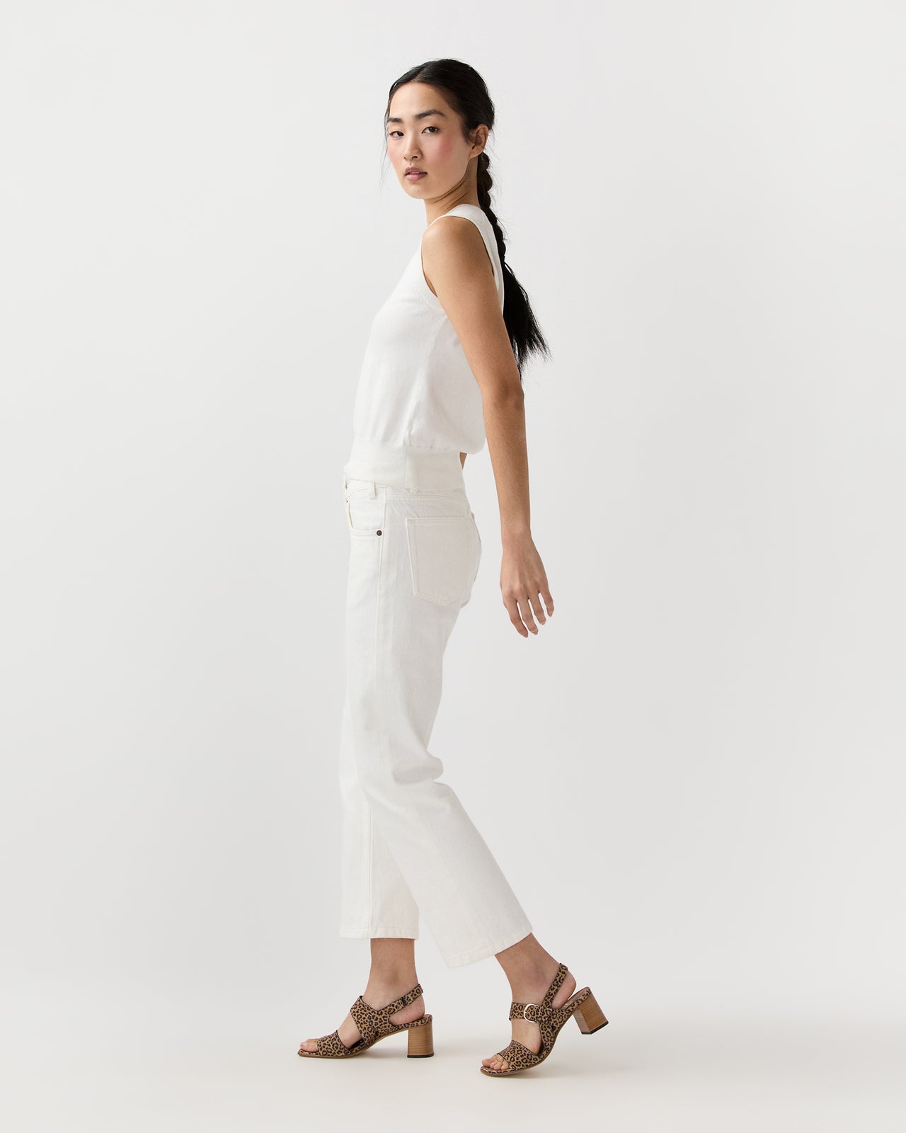 Sisli Cropped Jean in Natural White