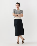 Load image into Gallery viewer, Ruby Polo in Ecru/Dark Navy
