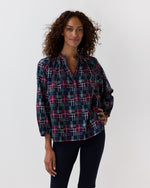Load image into Gallery viewer, Sienna Top in Tartan Patchwork Double-Weave

