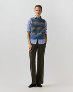 Load image into Gallery viewer, Silvia Fair Isle Sweater Vest in Denim/Multi Alpaca/Wool
