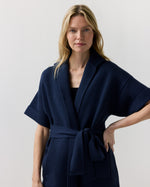 Load image into Gallery viewer, Julia Cardigan in Heather Navy Extra Fine Merino Wool
